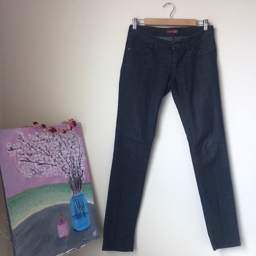 Dark Denim straight leg Jeans